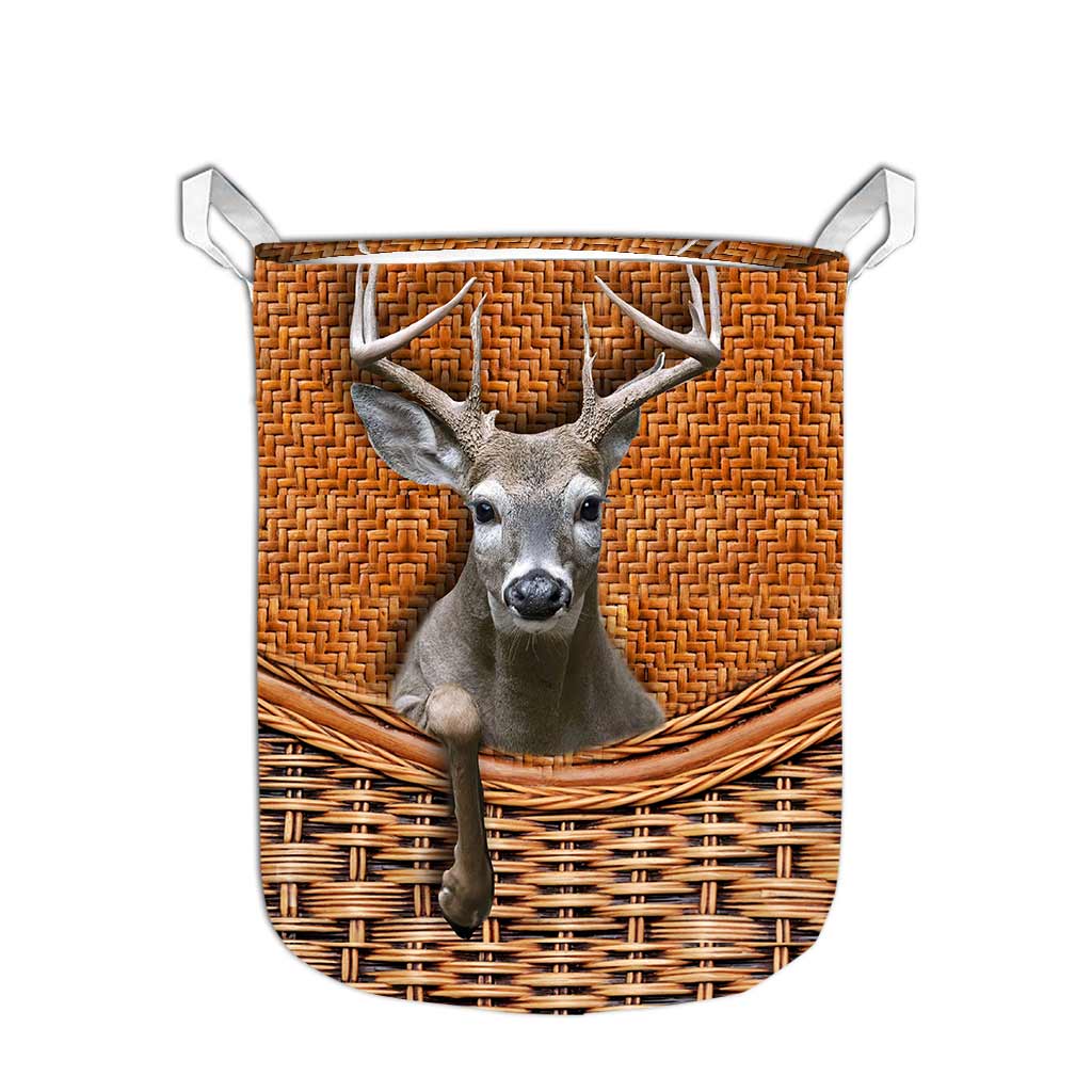 Panier de rangement de chasse mignon avec un cerf qui regarde 0622