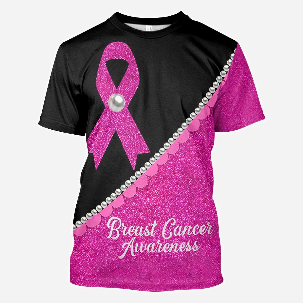 Pink Ribbon Pearls - Breast Cancer Awareness All Over T-shirt and Hoodie 0822