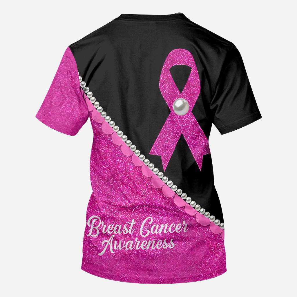 Pink Ribbon Pearls - Breast Cancer Awareness All Over T-shirt and Hoodie 0822