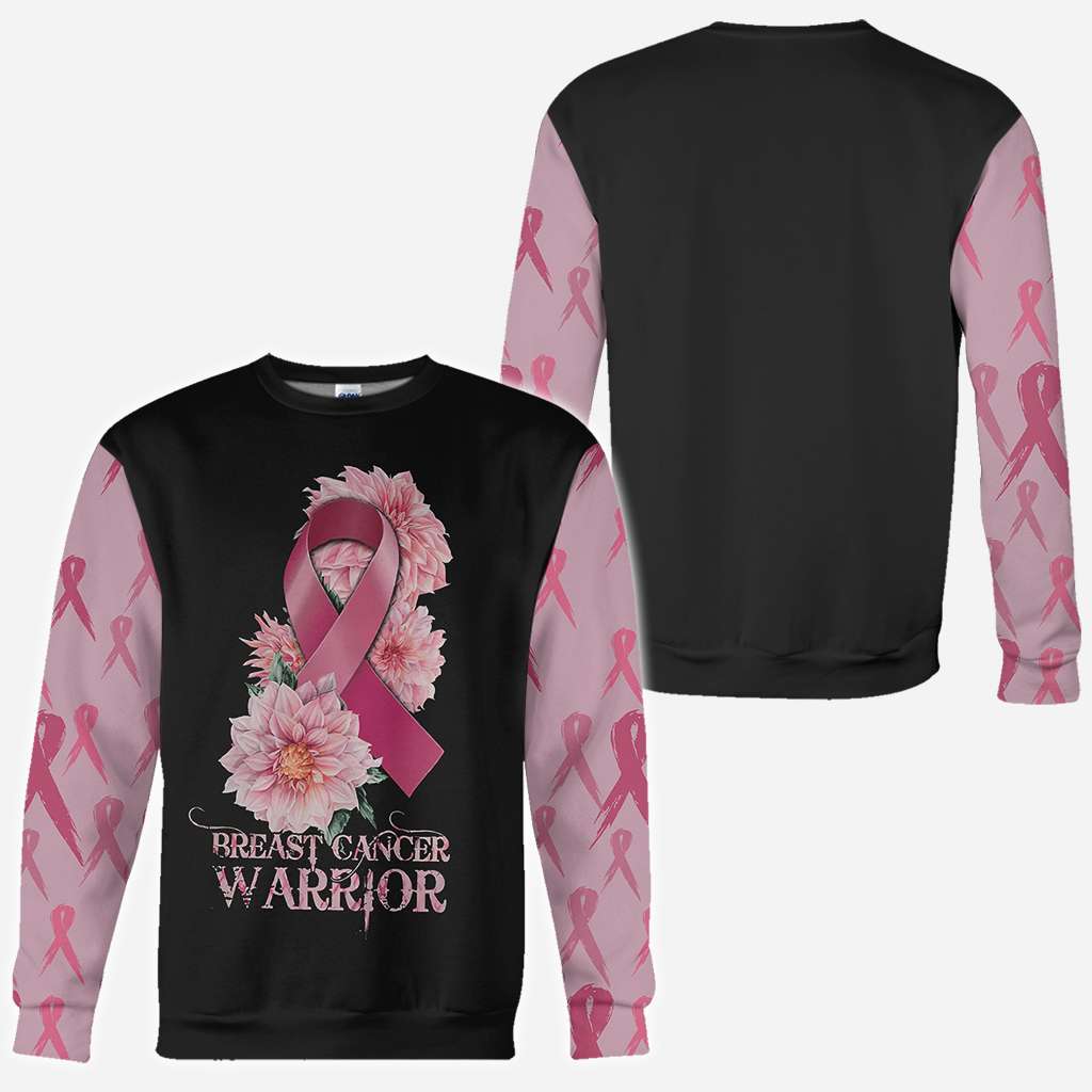 Guerrière du cancer du sein - T-shirt et sweat à capuche de sensibilisation au cancer du sein 0822