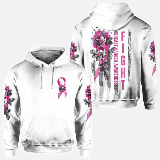 Rose Fight Breast Cancer - T-shirt et sweat à capuche de sensibilisation au cancer du sein 0822