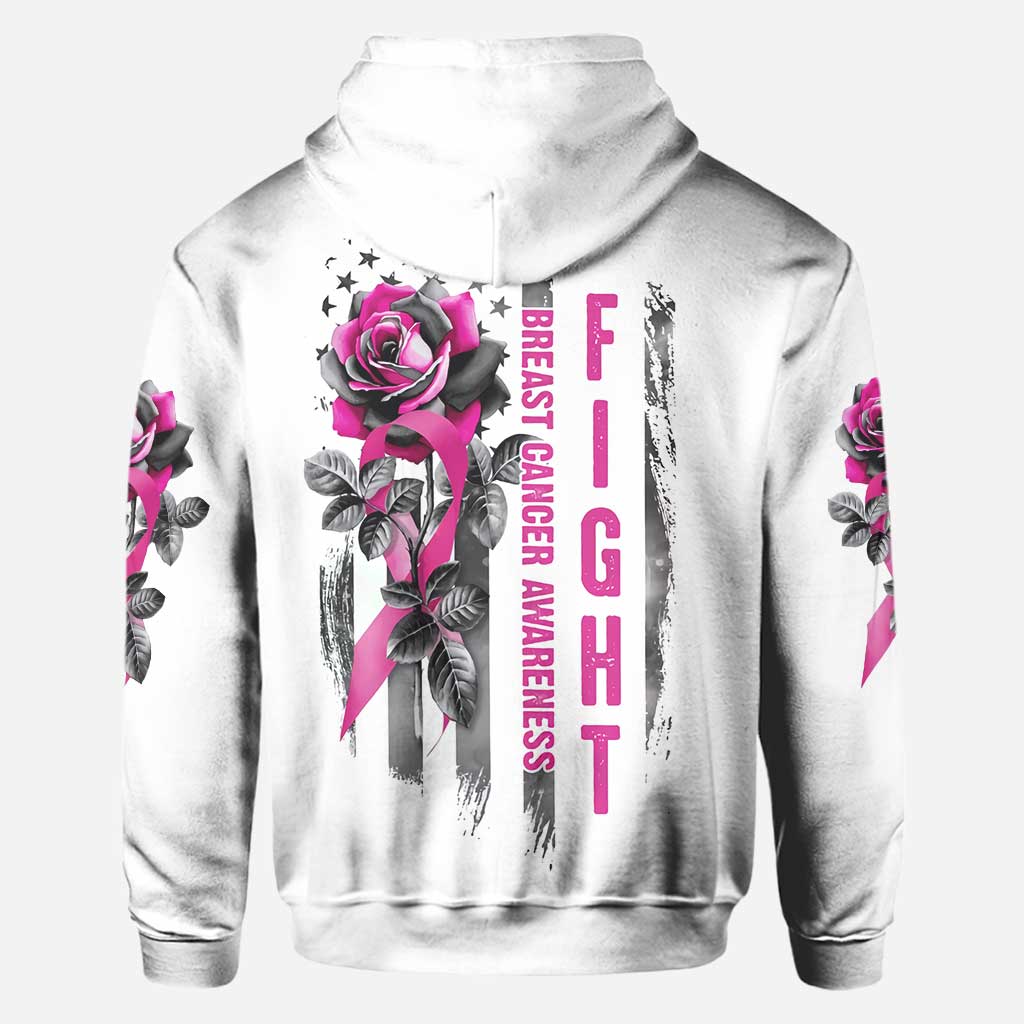 Rose Fight Breast Cancer - T-shirt et sweat à capuche de sensibilisation au cancer du sein 0822