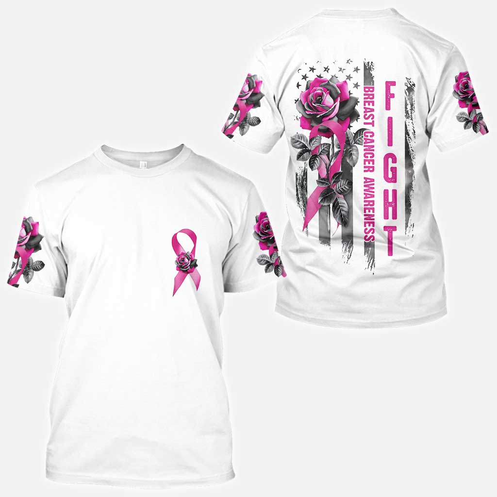 Rose Fight Breast Cancer - T-shirt et sweat à capuche de sensibilisation au cancer du sein 0822