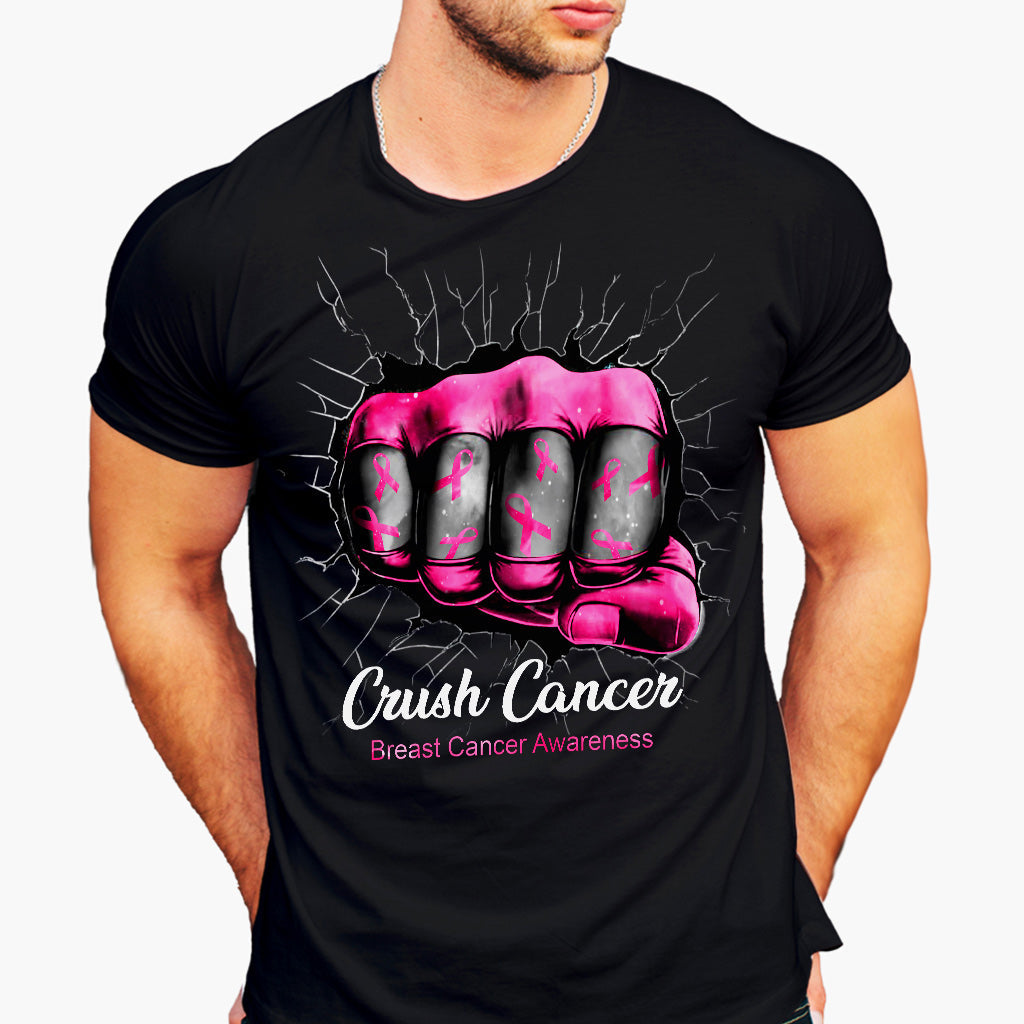 Écrasez le cancer - T-shirt et sweat à capuche de sensibilisation au cancer du sein 0822