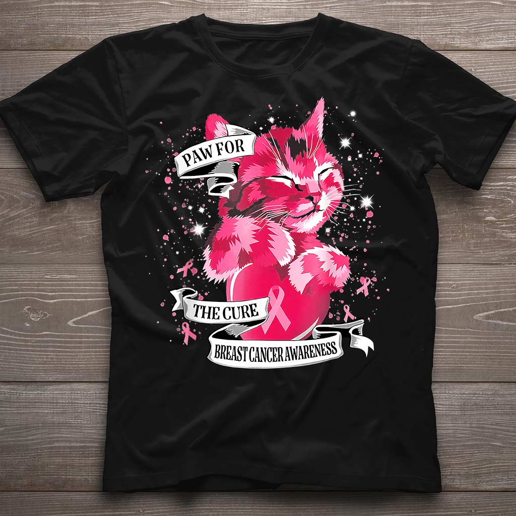 T-shirt et sweat-shirt « Paw For The Cure » ​​– Sensibilisation au cancer du sein 0822