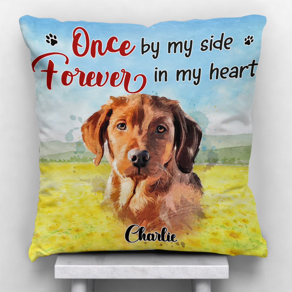 Forever In My Heart - Personalized Dog Throw Pillow