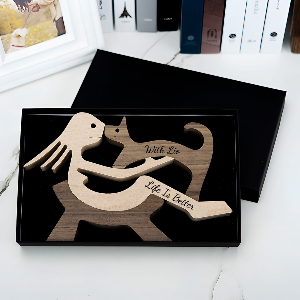 Tu me manques toujours - Figurines décoratives personnalisées pour chiens