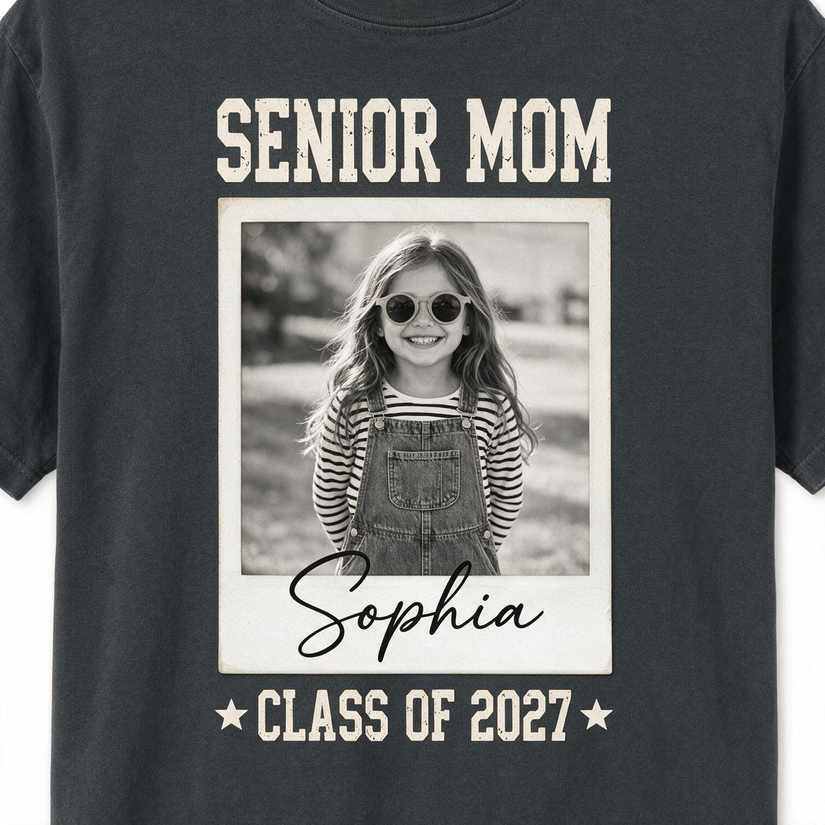 Personalized Senior Mom Custom Photo Shirt | Graduation Gift for Proud Mom