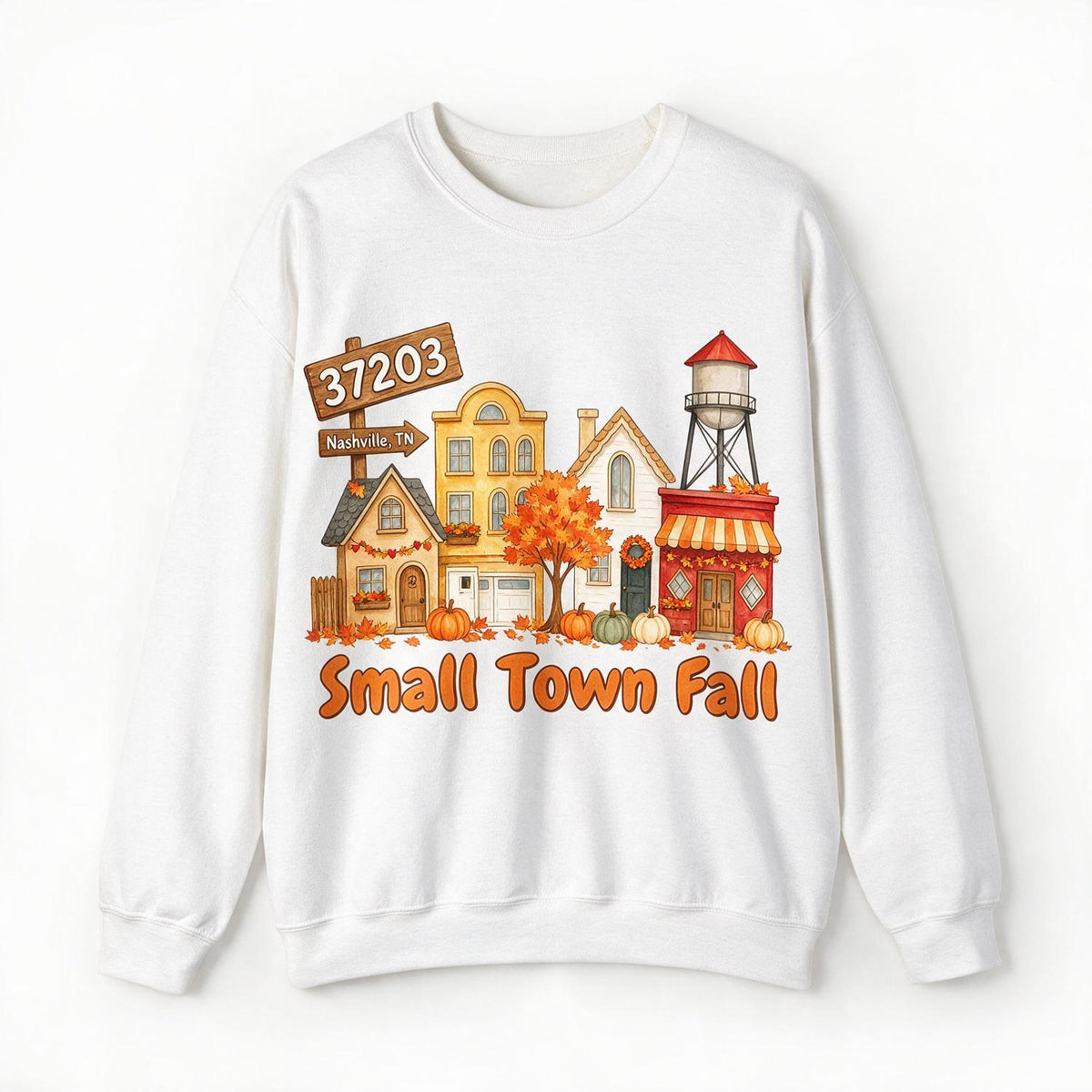 Personalized Fall Small Town Zip Code Sweatshirt, Hometown Pride Gift for Her