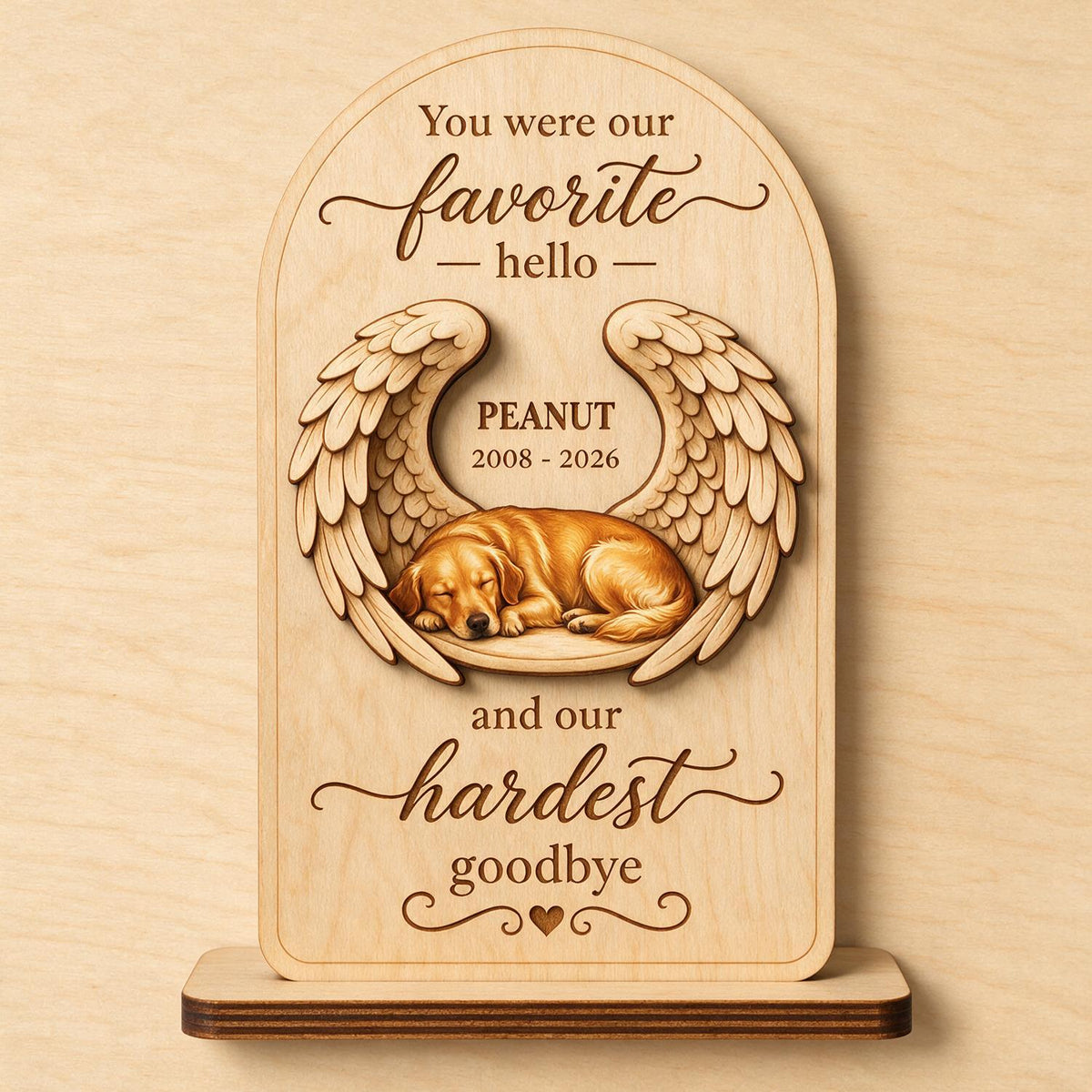 Plaque Mémorial Personnalisée Photo Chien Chat - Cadeau de Sympathie