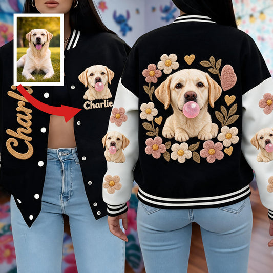 Personalized Yellow Labrador Retriever Varsity Jacket Pet Lover Gift
