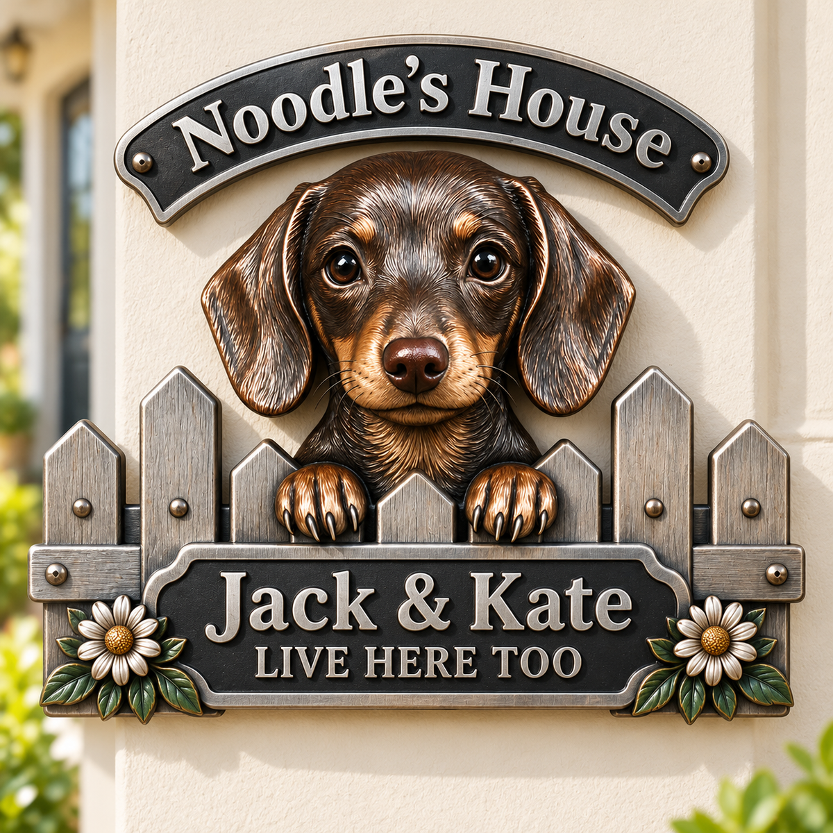 Personalized Custom Photo Dachshund 3D Cut Metal Sign - Dog Lover Gift for Home Decor