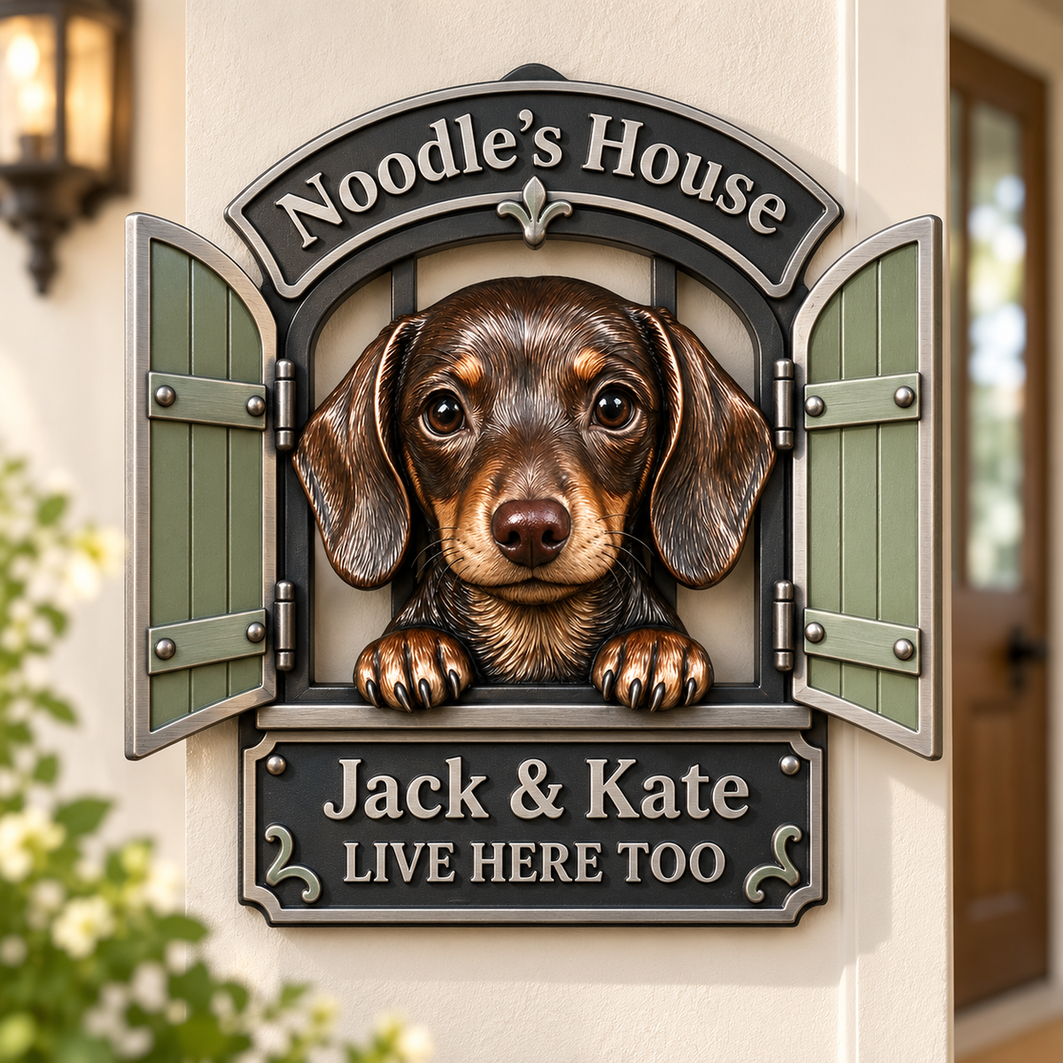 Personalized Custom Photo Dachshund 3D Cut Metal Sign - Dog Lover Gift for Home Decor