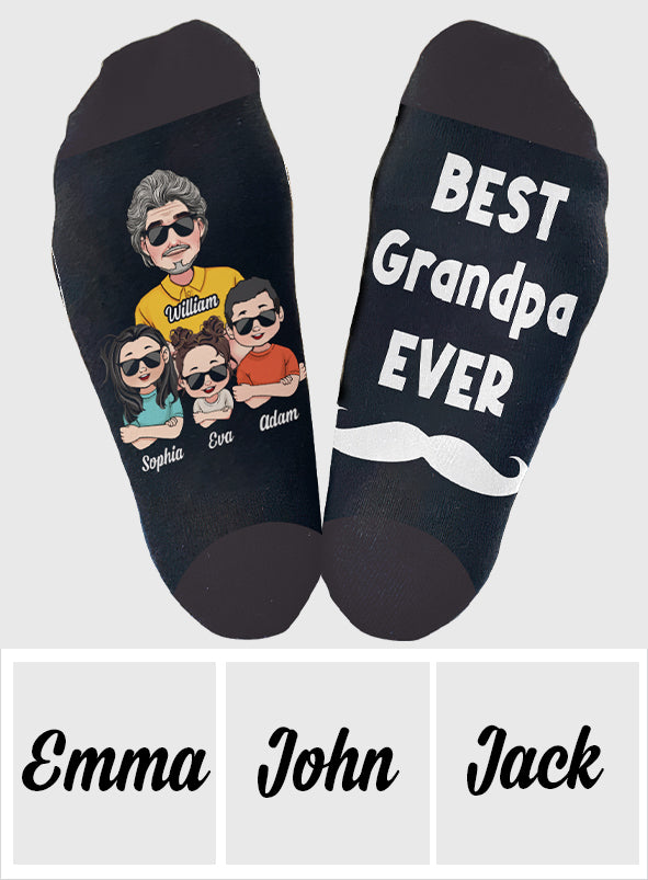 Meilleur grand-père du monde - Chaussettes personnalisées pour grand-père