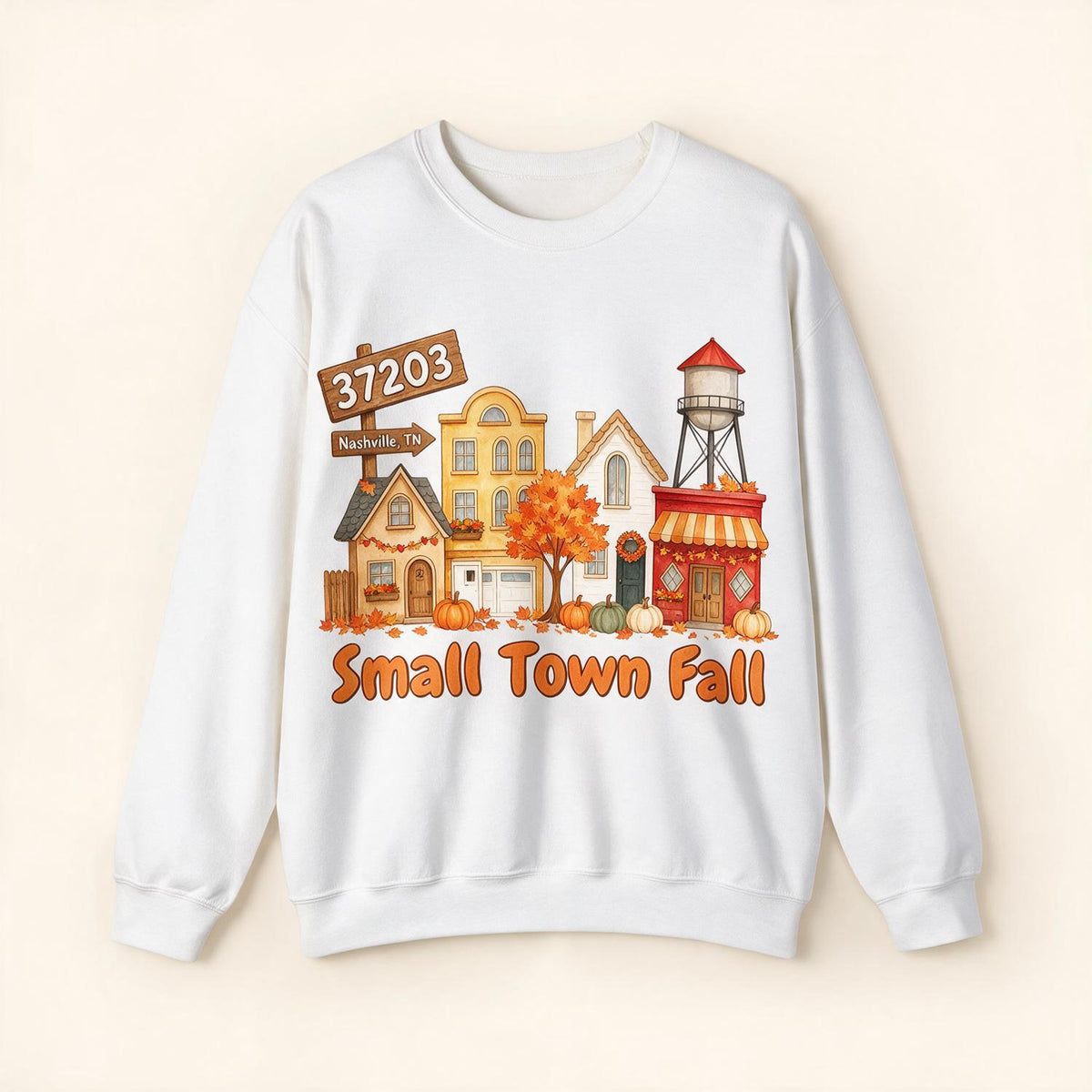 Personalized Fall Small Town Zip Code Sweatshirt, Hometown Pride Gift for Her