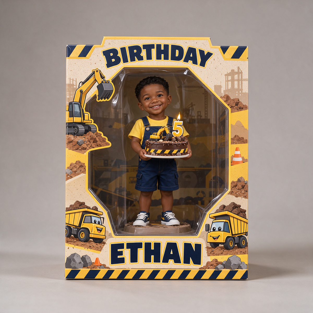 Boîte d'affichage en acrylique personnalisée - Cadeau d'anniversaire pour garçons