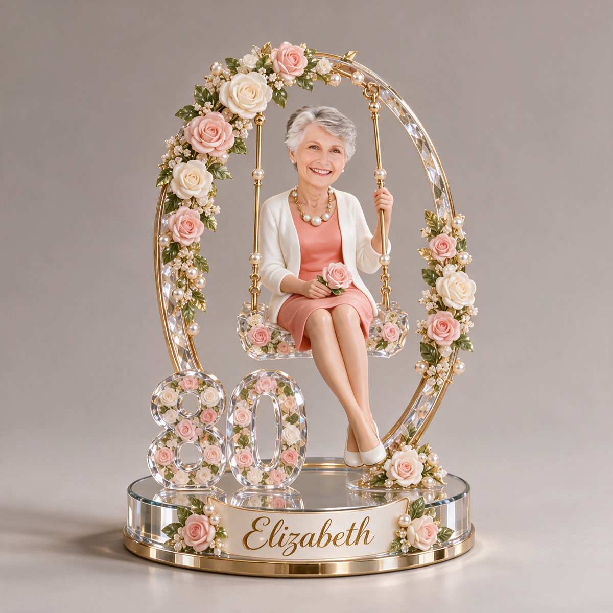 Personalized Garden Swing Birthday Keepsake with Custom Name and Age