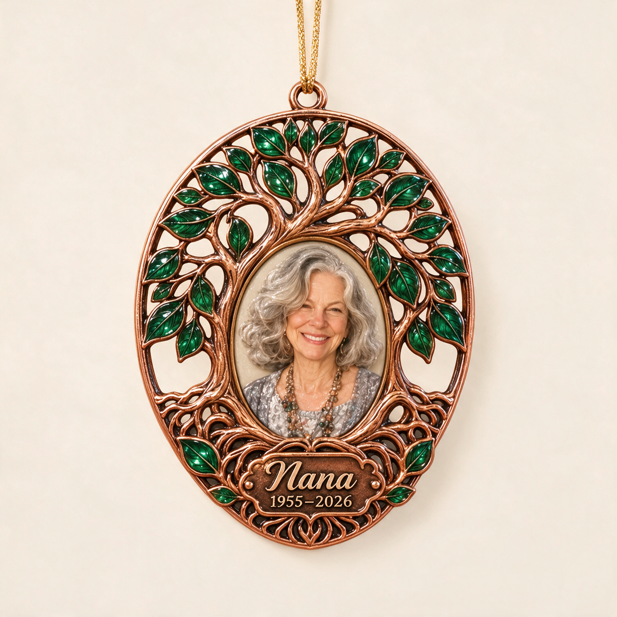 Personalized Custom Photo Tree of Life Memorial 3D Christmas Ornament - Grandmother Remembrance Keepsake