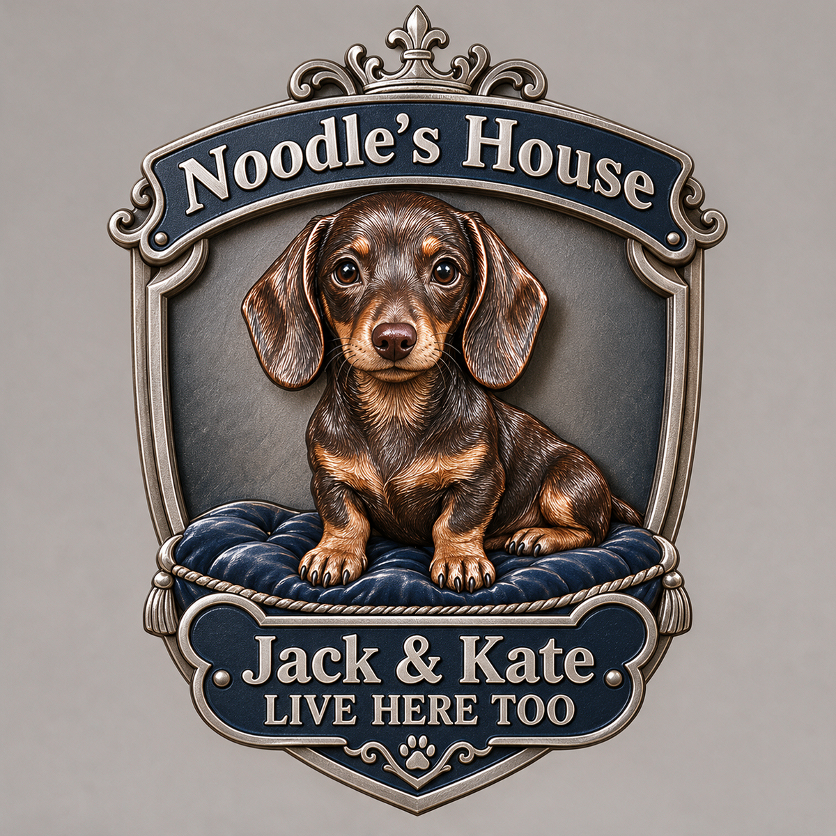 Personalized Custom Photo Dachshund 3D Cut Metal Sign - Dog Lover Gift for Home Decor