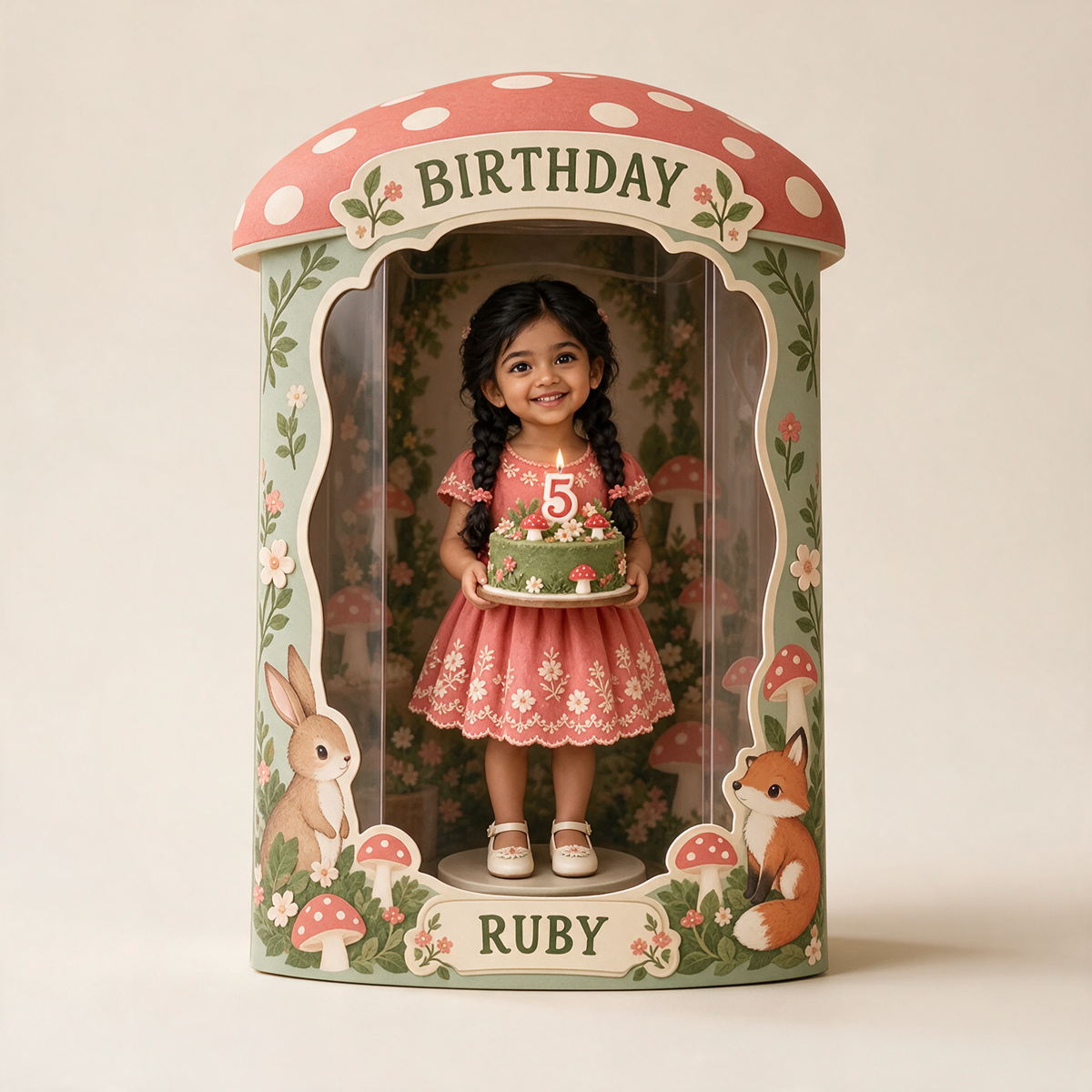 Boîte d'affichage en acrylique personnalisée - Cadeau d'anniversaire pour filles