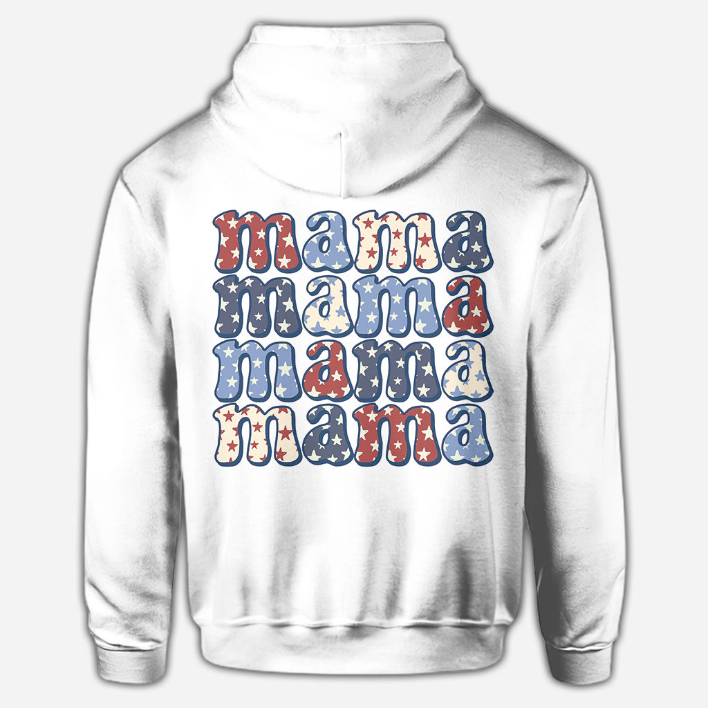 T-shirt personnalisé « All American Mama » - Cadeau pour maman, tante, grand-mère