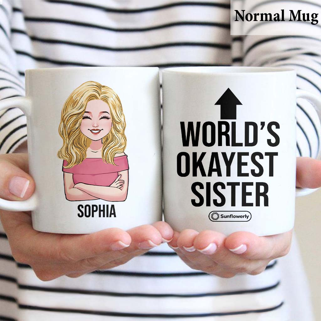 Le frère/la sœur le/la plus moyen(ne) du monde - Mug personnalisé pour frère/sœur