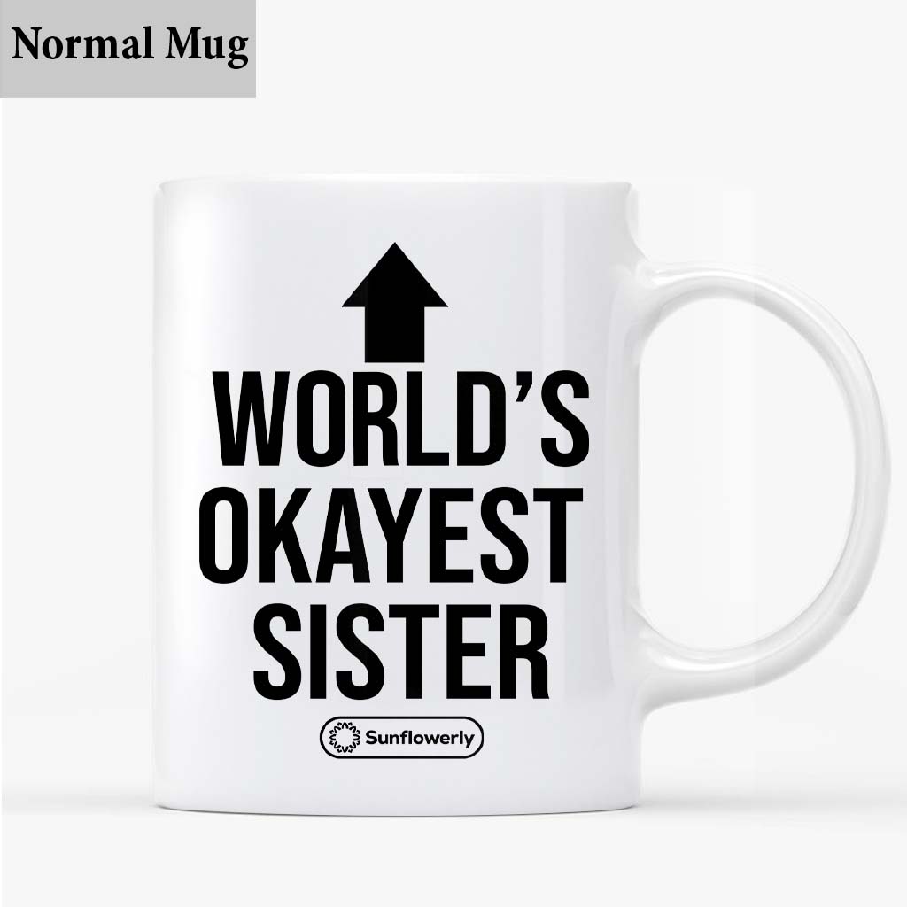 Le frère/la sœur le/la plus moyen(ne) du monde - Mug personnalisé pour frère/sœur