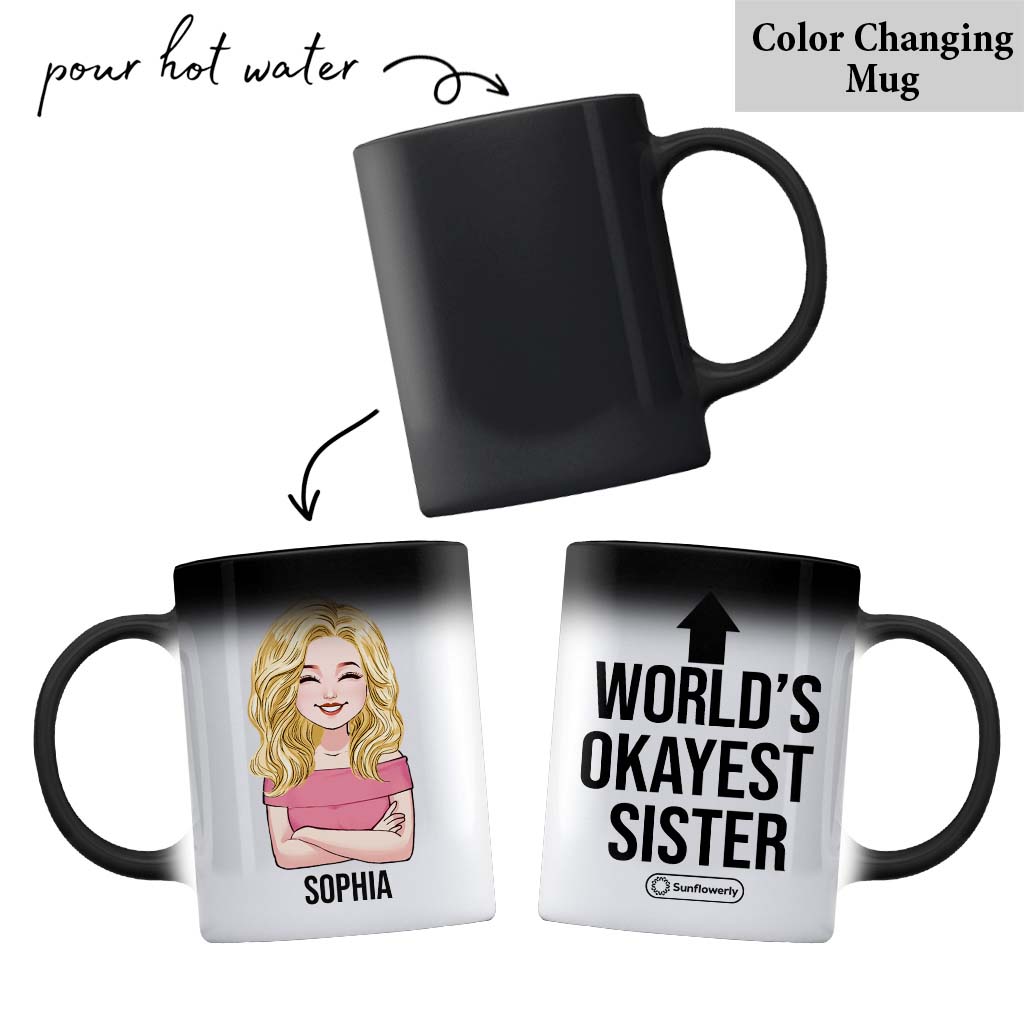 Le frère/la sœur le/la plus moyen(ne) du monde - Mug personnalisé pour frère/sœur