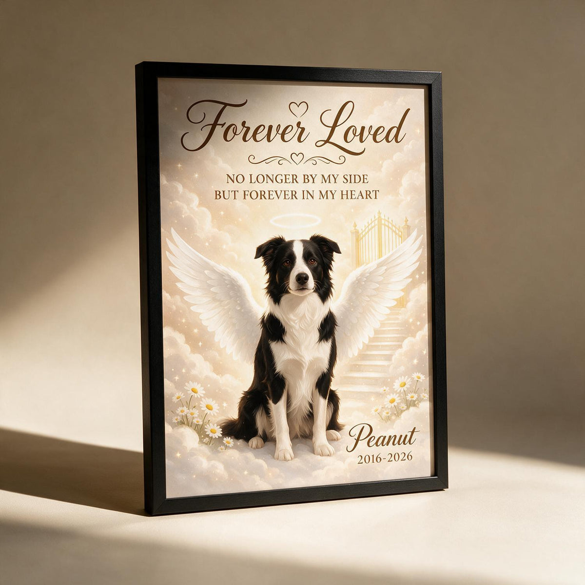 Affiche Mémorial d'Ange pour Chien et Chat - Personnalisée - Cadeau Mémorial, Cadeau pour Amoureux des Animaux