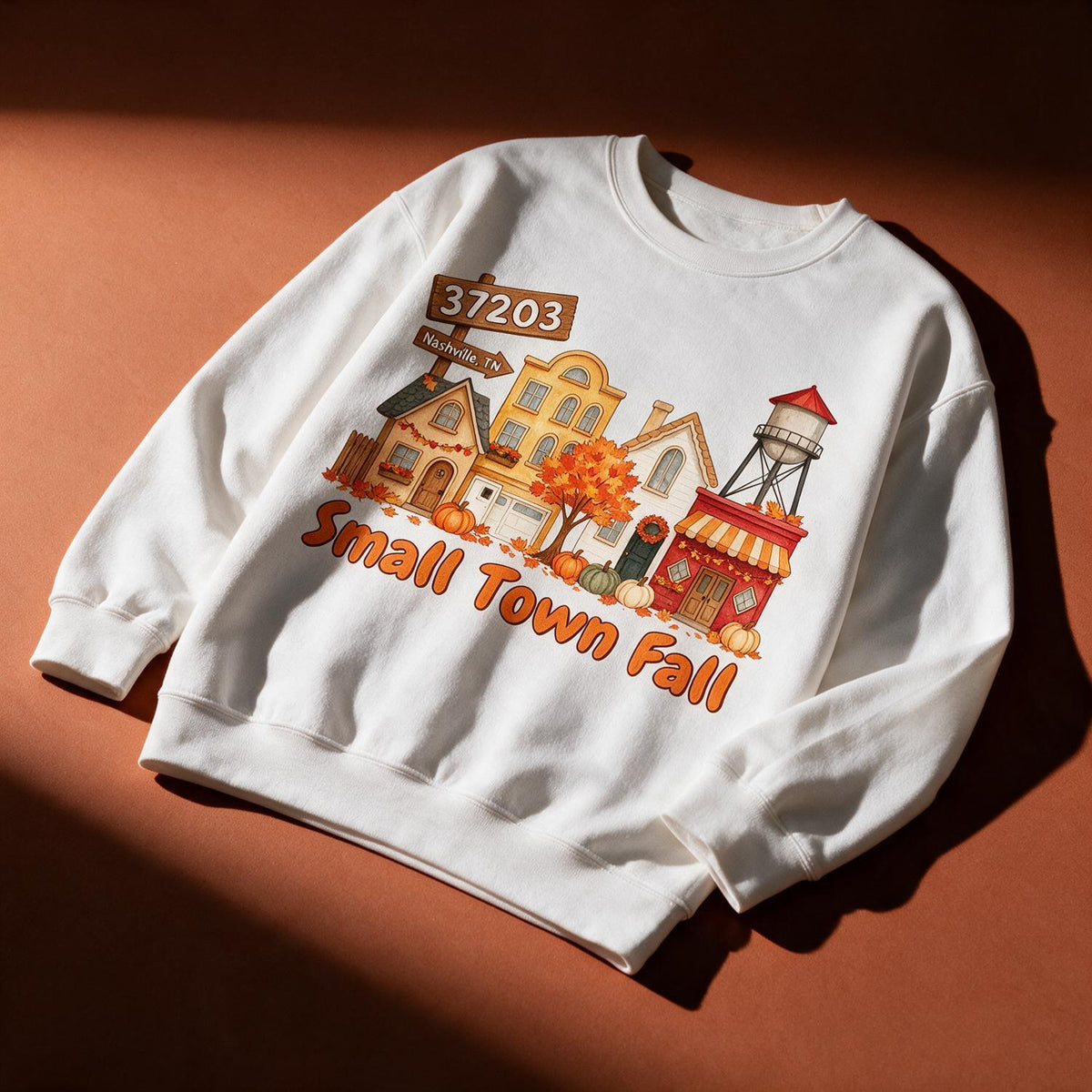 Personalized Fall Small Town Zip Code Sweatshirt, Hometown Pride Gift for Her