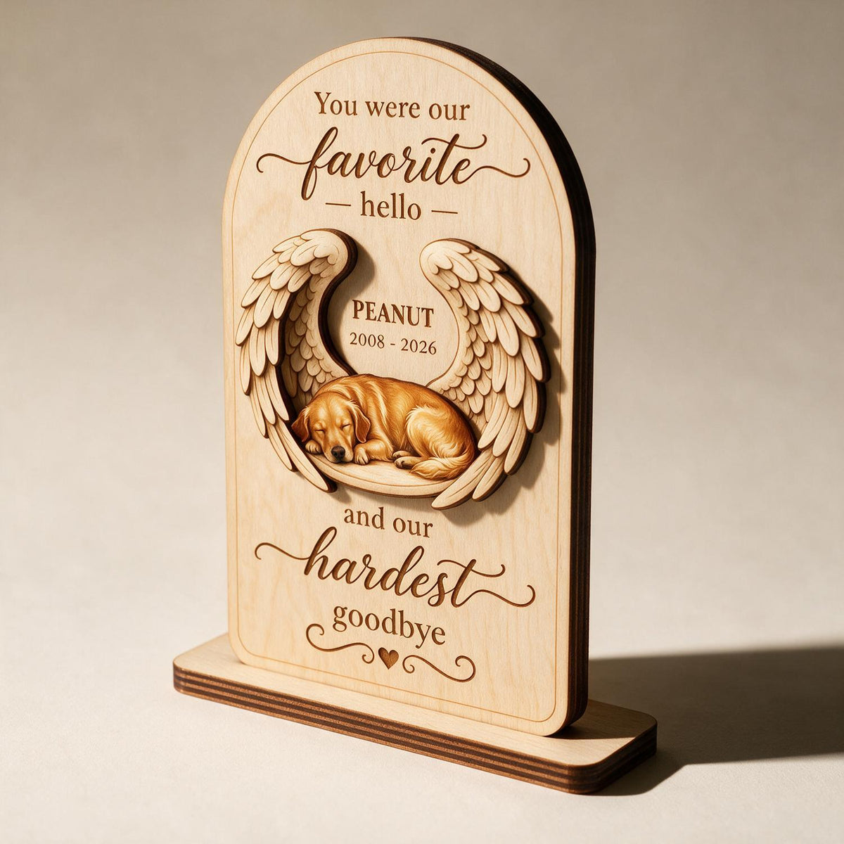 Plaque Mémorial Personnalisée Photo Chien Chat - Cadeau de Sympathie