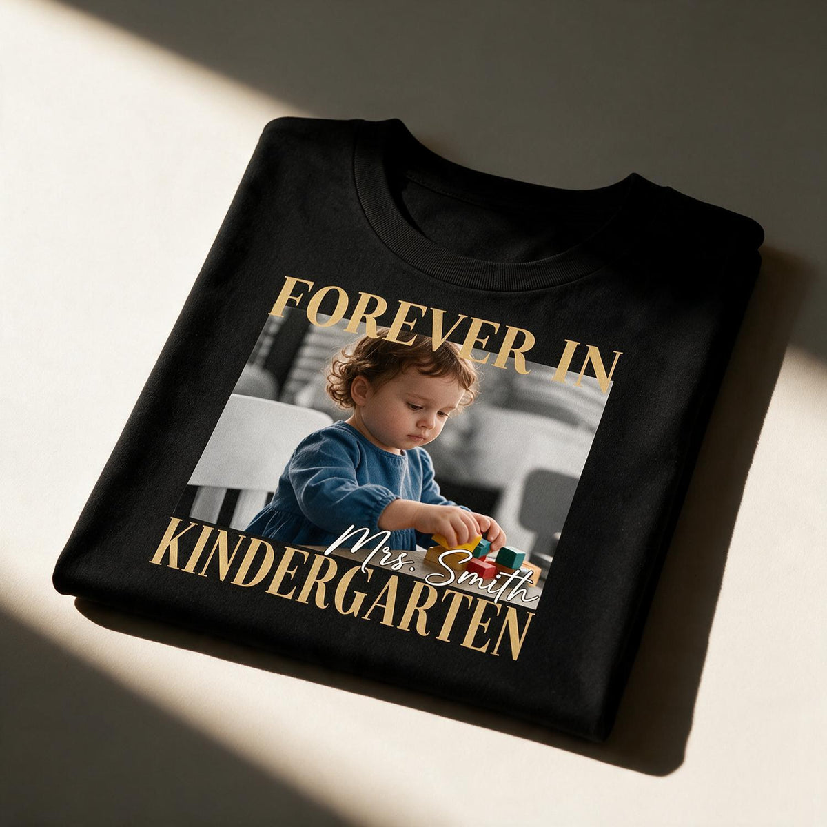 Personalized Back To School Kindergarten Custom Photo Shirt First Day Gift