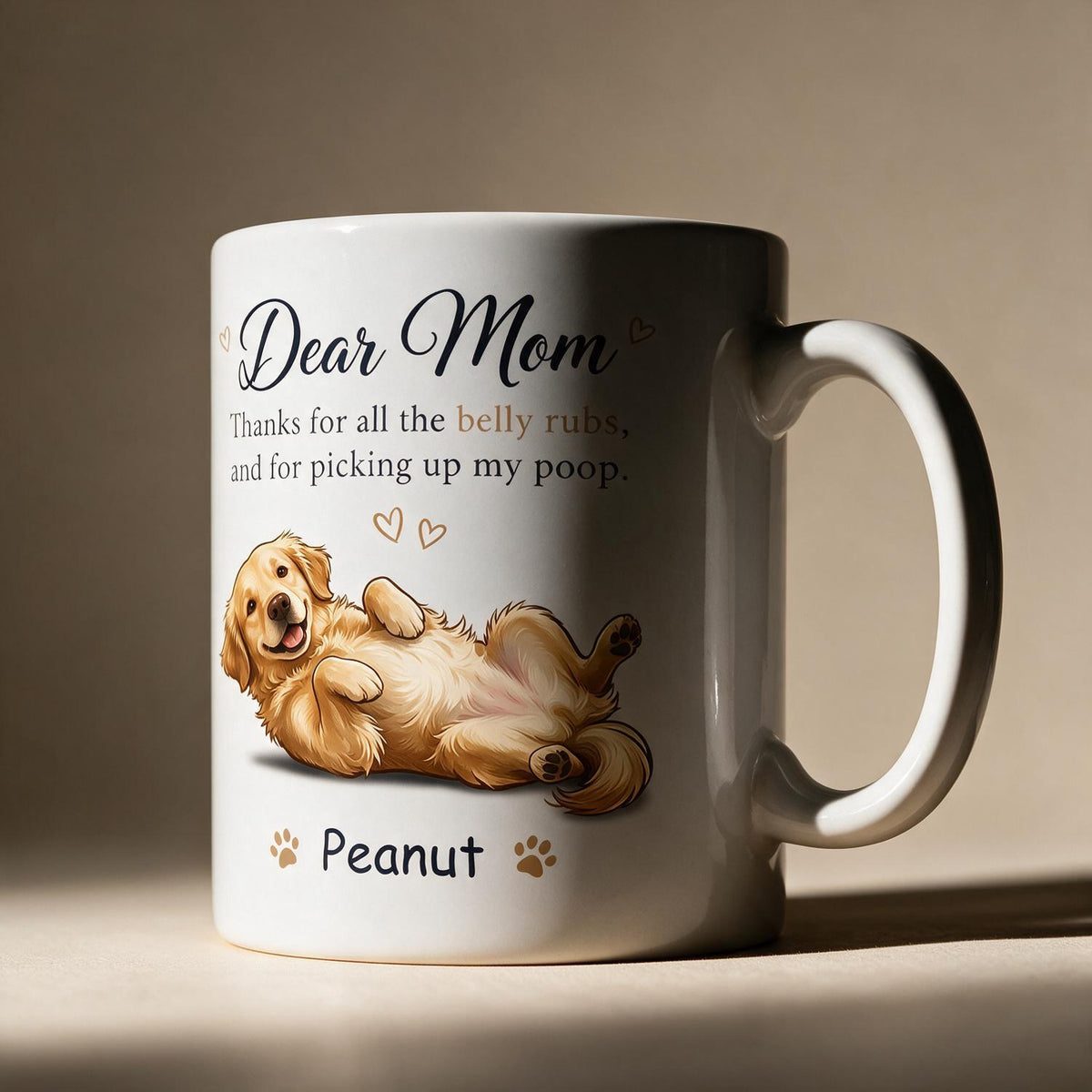 Cher Papa Maman Merci Pour Tous Les Câlins Personnalisé Photo Chien - Mug Personnalisé - Cadeau Pour Amoureux Des Chiens