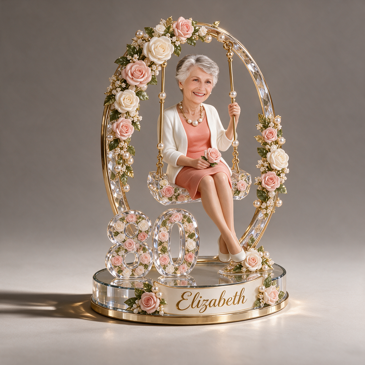Personalized Garden Swing Birthday Keepsake with Custom Name and Age
