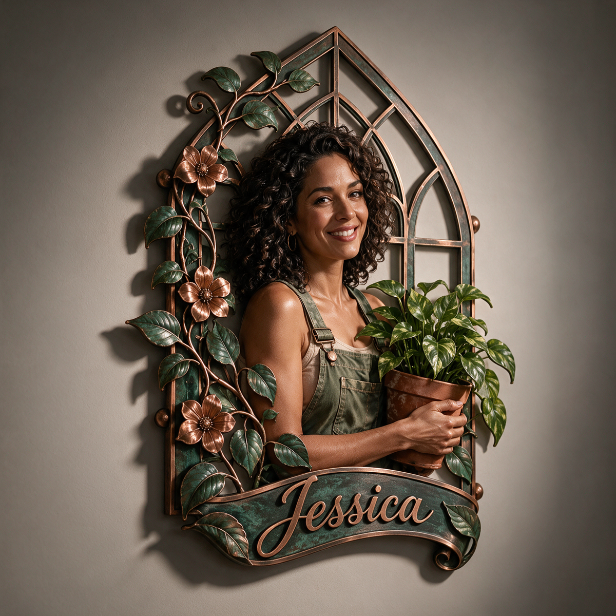 Personalized Custom Photo Gardening 3D Cut Metal Sign - Gift for Women