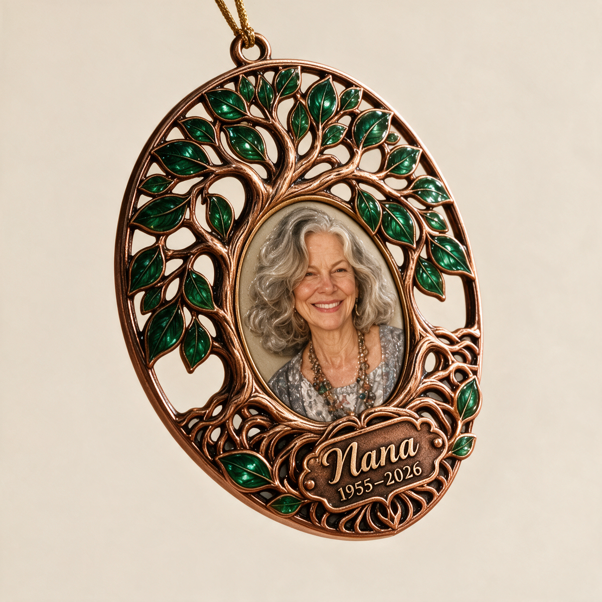 Personalized Custom Photo Tree of Life Memorial 3D Christmas Ornament - Grandmother Remembrance Keepsake