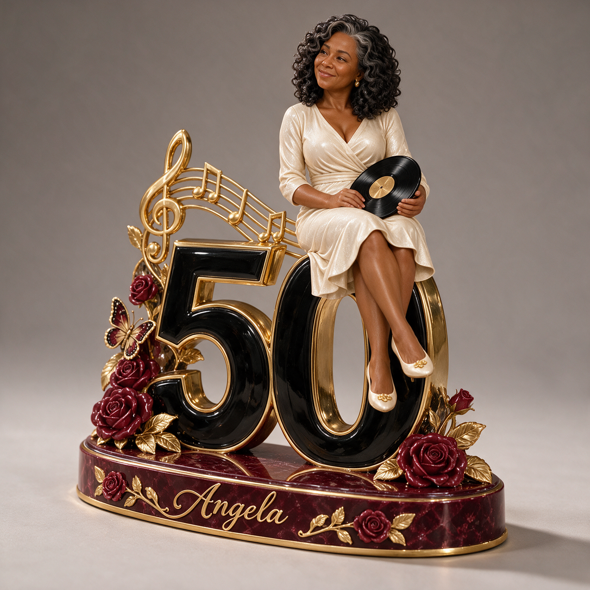 Personalized Custom Photo Music Lover Custom Shaped Acrylic Plaque - 50th Birthday Gift for Women