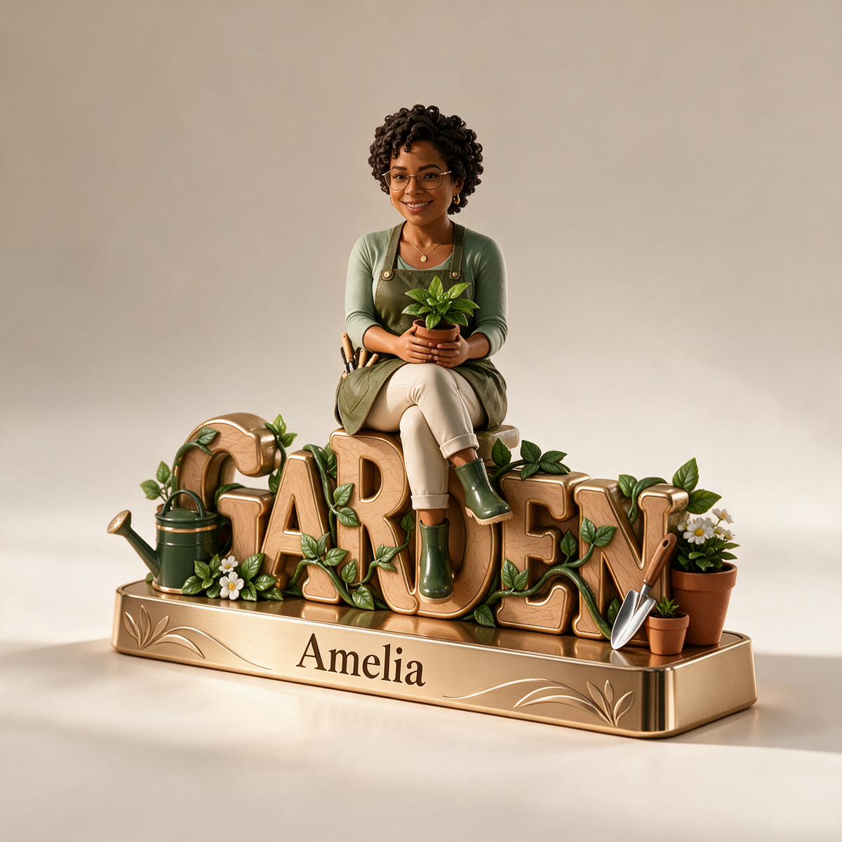 Personalized Custom Photo Gardening Custom Shaped Acrylic Plaque - Gift for Women