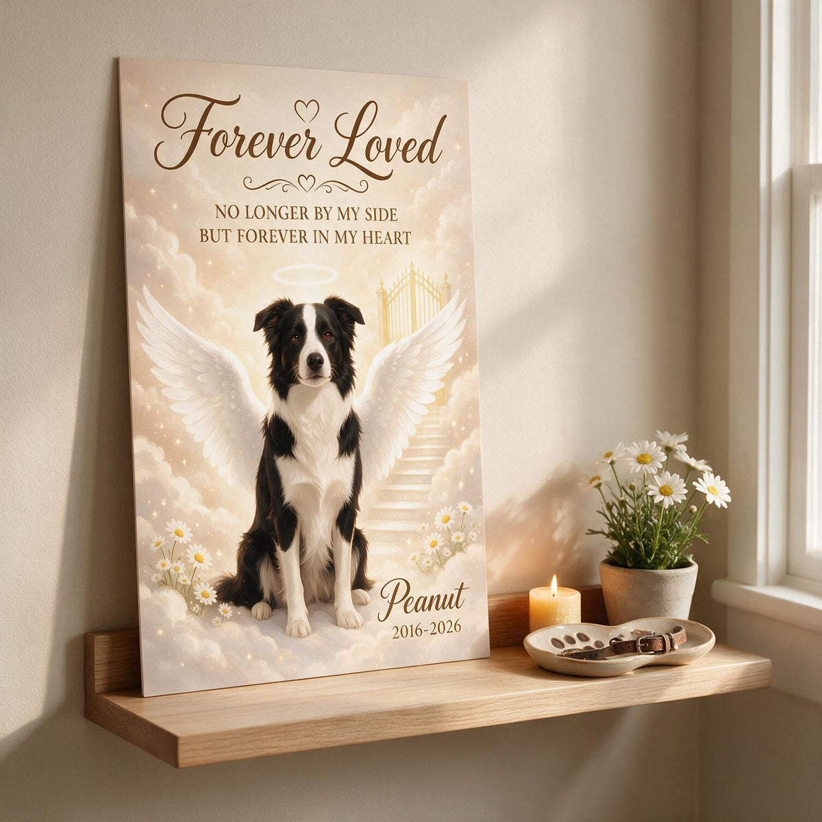 Affiche Mémorial d'Ange pour Chien et Chat - Personnalisée - Cadeau Mémorial, Cadeau pour Amoureux des Animaux
