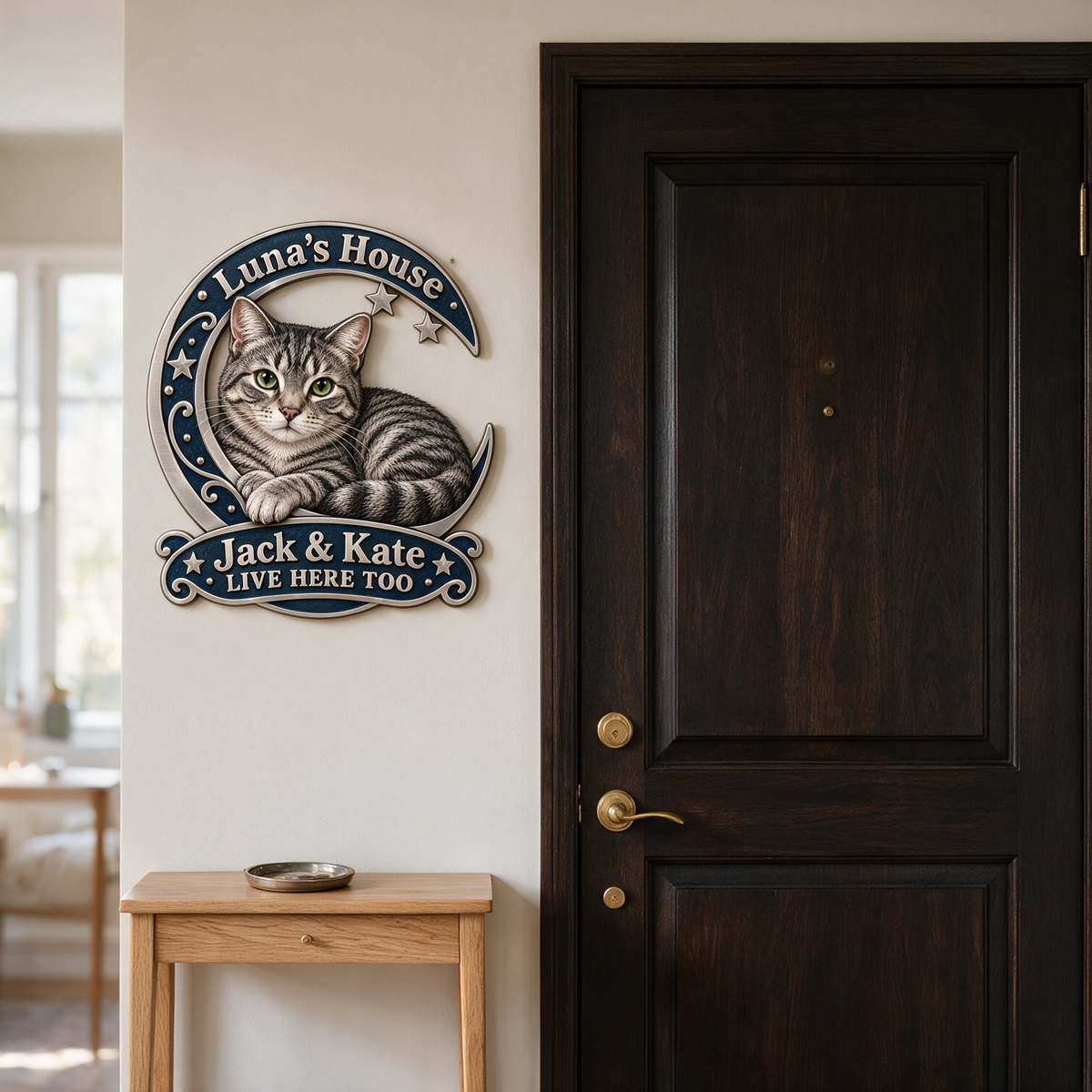 Personalized Custom Photo Cat 3D Cut Metal Sign - Cat Lover Gift for Home Decor