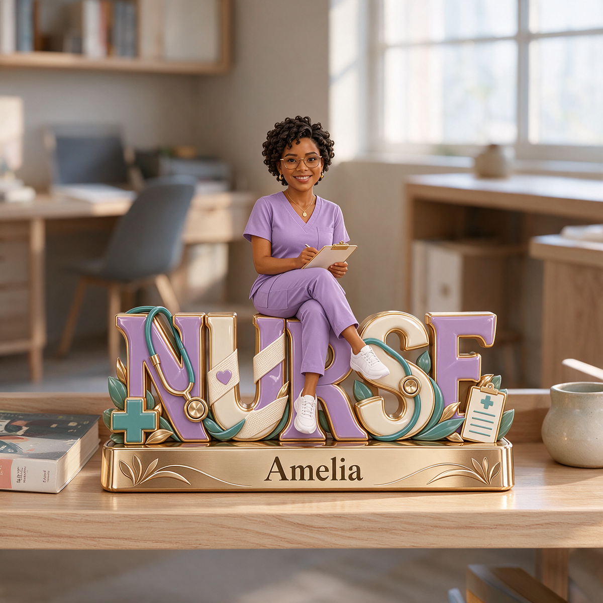 Personalized Custom Photo Nurse Custom Shaped Acrylic Plaque - Gift for Women