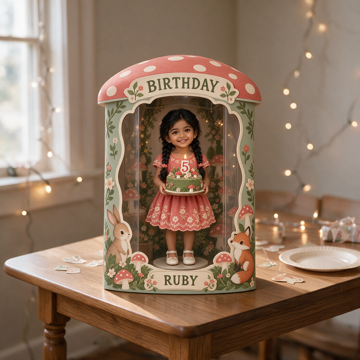 Boîte d'affichage en acrylique personnalisée - Cadeau d'anniversaire pour filles