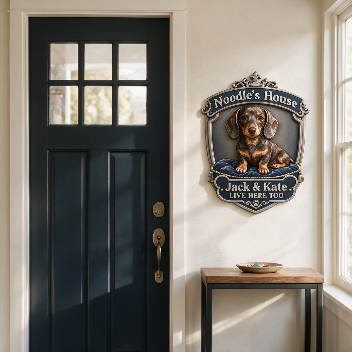 Personalized Custom Photo Dachshund 3D Cut Metal Sign - Dog Lover Gift for Home Decor