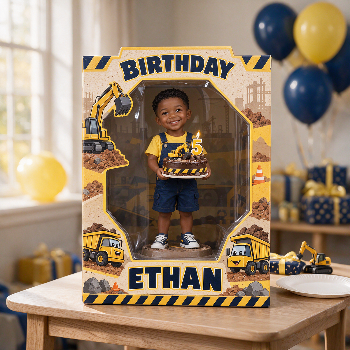 Boîte d'affichage en acrylique personnalisée - Cadeau d'anniversaire pour garçons