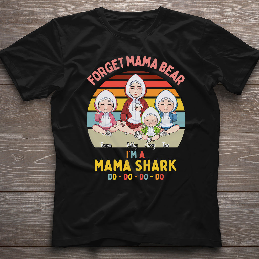 Maman Requin Do Do Do - Cadeau pour maman, papa, grand-mère, grand-père, tante, oncle, amoureux des requins - T-shirt et sweat à capuche personnalisés