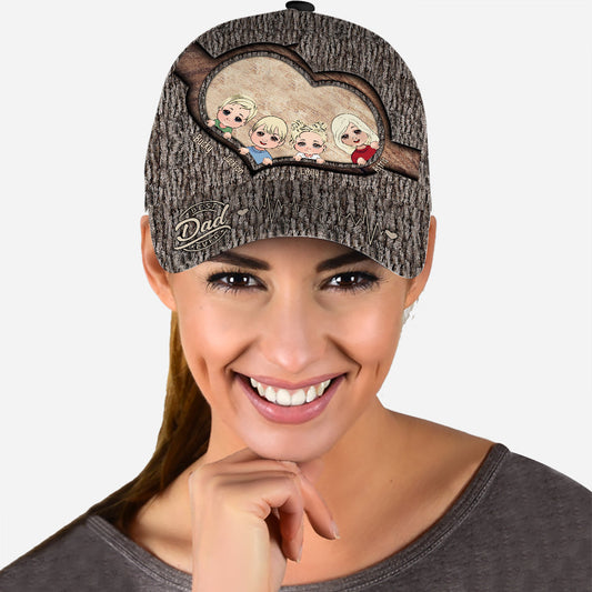 Chaque fois que vous touchez ce cœur - Cadeau pour papa, grand-mère, grand-père, maman, oncle, tante, frère, sœur - Casquette classique personnalisée