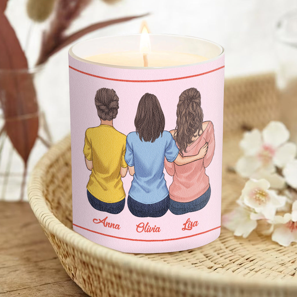 Work Bestie - Personalized Colleague Candle With Wooden Lid