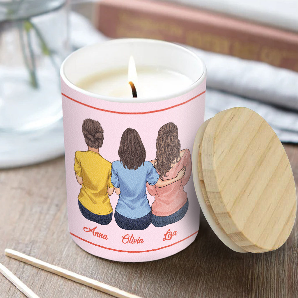 Work Bestie - Personalized Colleague Candle With Wooden Lid