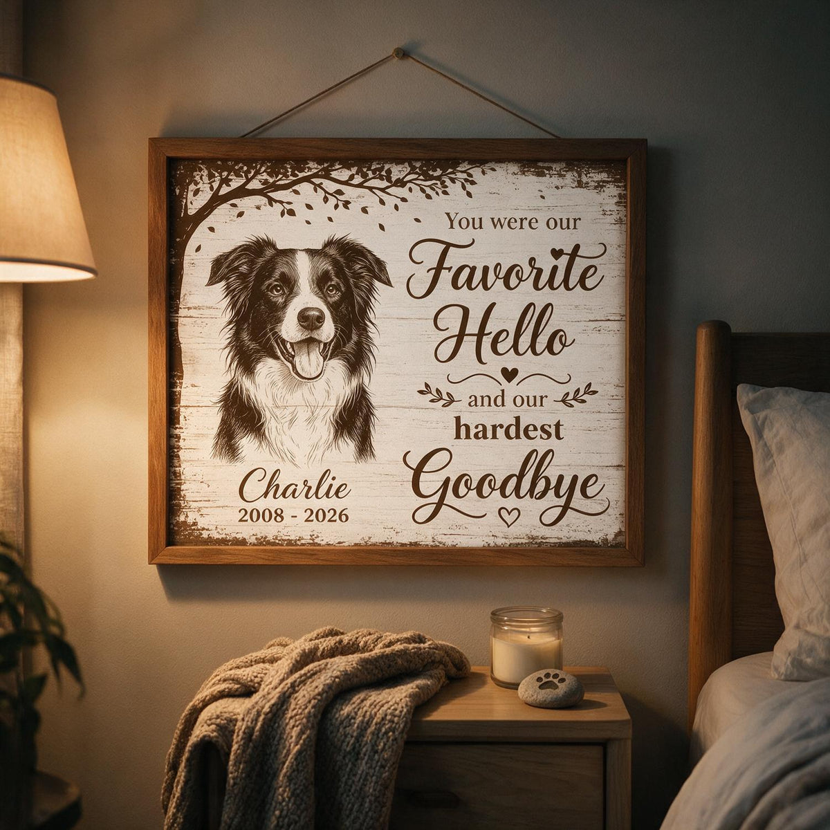 Affiche personnalisée en mémoire de votre animal - Cadeau de sympathie