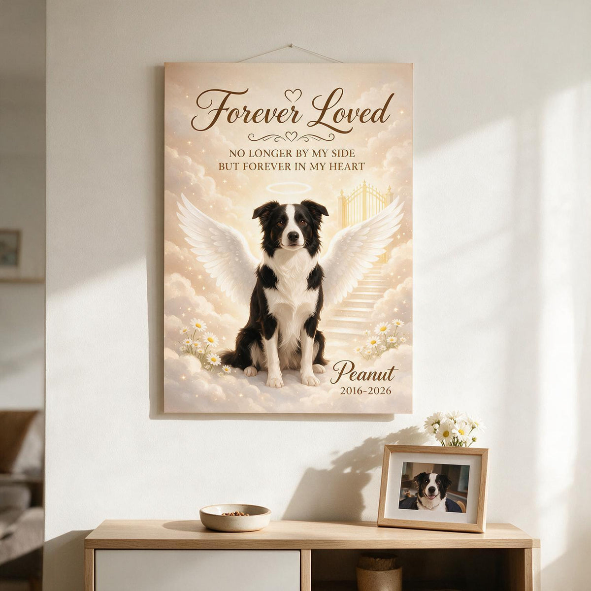 Affiche Mémorial d'Ange pour Chien et Chat - Personnalisée - Cadeau Mémorial, Cadeau pour Amoureux des Animaux